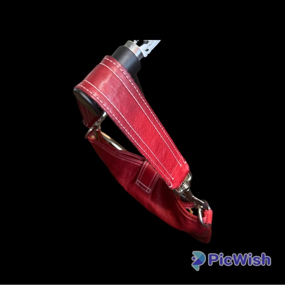 Cynthia Hart Los Angeles red leather shoulder hand bag - Picture 4 of 10